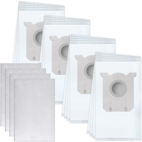 Sillar Set 16x Stofzuigerzak - microvezel - 4x Stofzuiger filter, universeel - vervangend - 3-laags filtersysteem - geschikt voor stofzuigers van AEG Electrolux Philips
