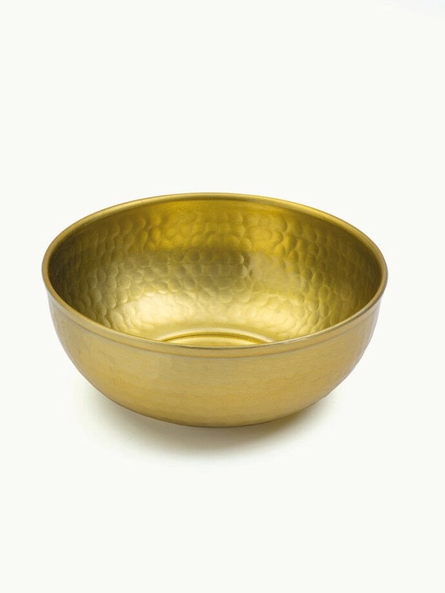 Tade schaal Messing rond goud