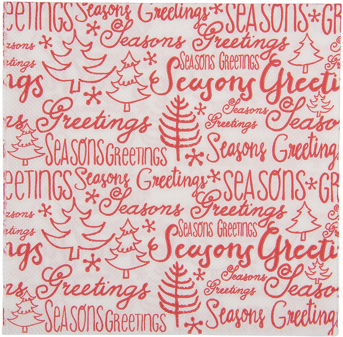 Clayre & Eef Servetten Papier Set van 20 33x33 cm Wit Papier