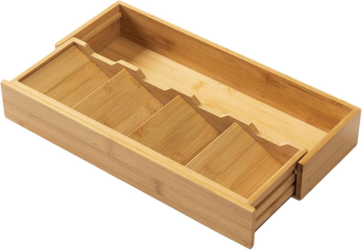 Bestekbak voor Keukenlade - Duurzame Besteklade Organizer - Universele Pasvorm - Hout-Look