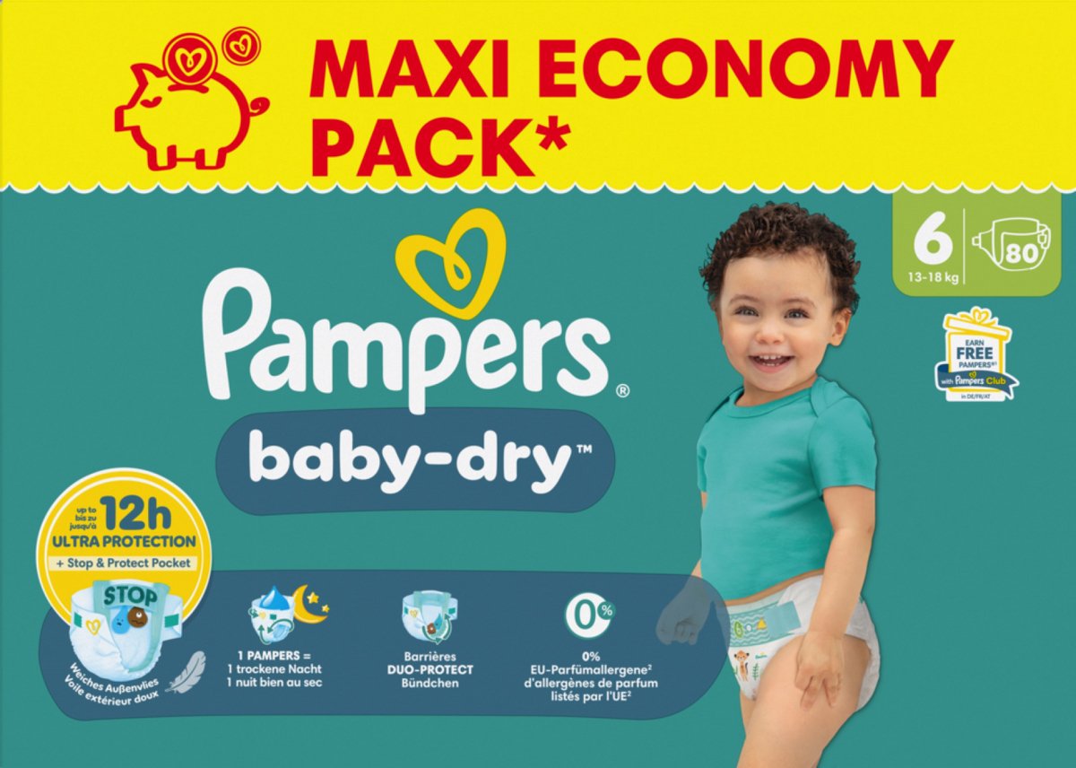 Pampers Baby-Dry Maandbox maat 6