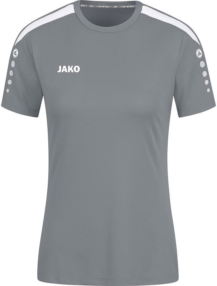JAKO Shirt Power Korte Mouw Dames Grijs Maat 38