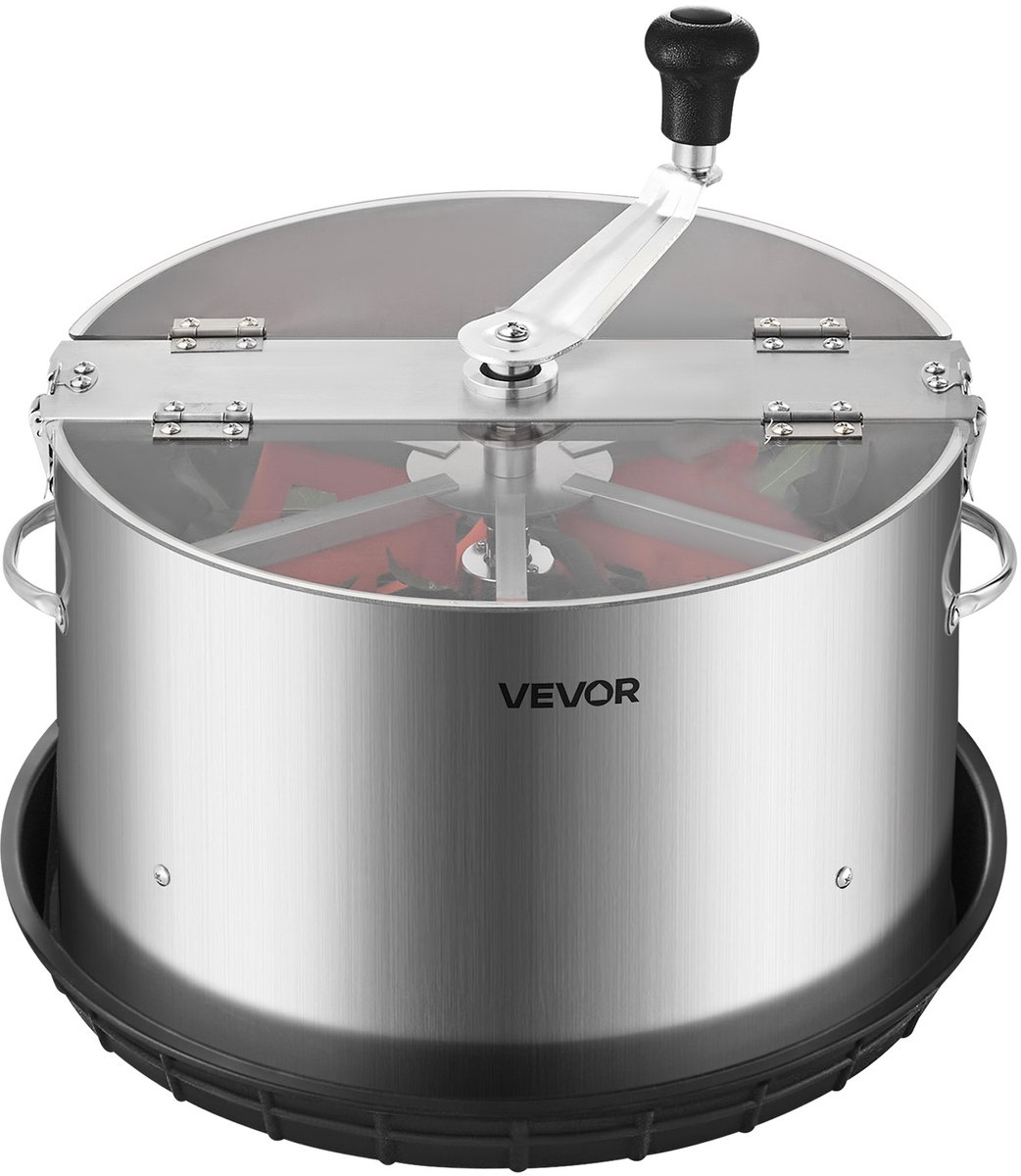 VEVOR Harvester, 16-inch Bladsnijder, Knoppensnijder met Roestvrijstalen Messen, Natte en Droge Hydrocultuur Snijmachine met Schaal, Bladkomtrimmer voor Plantknoppen en Bloemen