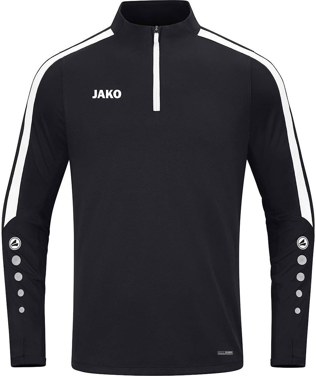 Jako Power Ziptop Kinderen - Zwart / Wit | Maat: 140