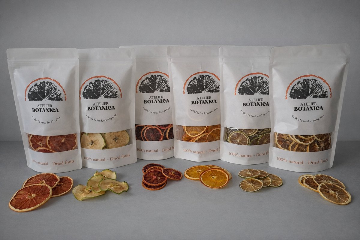 Gedroogde citrus en fruit schijfjes 6 x 100g – cocktail en mocktail garnering set, thee, decoratie