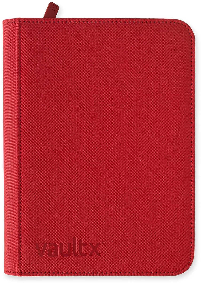 Vault X 4-Pocket Exo-Tec® Zip Binder - Verzamelmap - 160 Kaarten/Rood