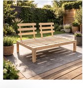 Banc de Palette en Bois 2 Places – Canapé de Détente Compact pour Jardin (83,5 x 120 x 70 cm)