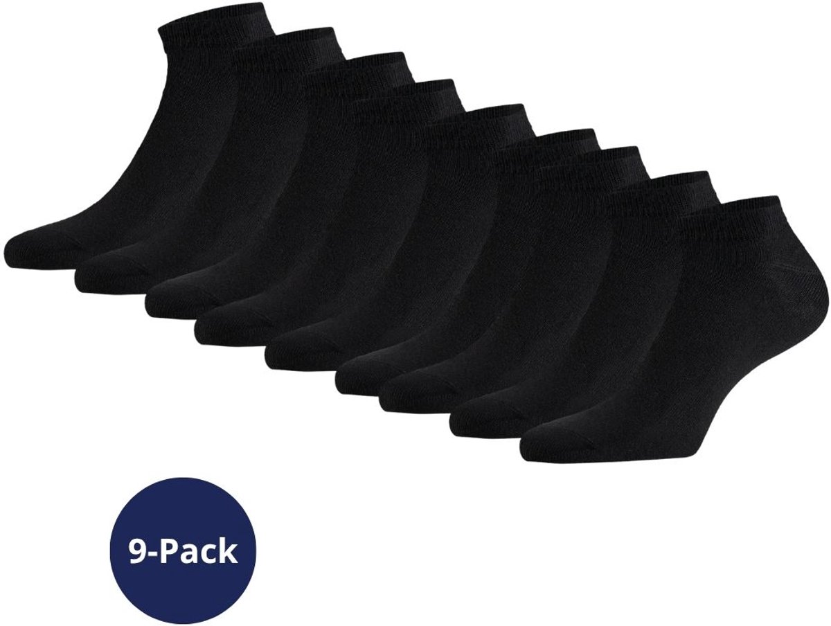 Morethansocks - Bamboe sneakersokken basic - 9-Pack - Naadloze sokken - Bamboe sneakersokken dames - Bamboe sokken heren