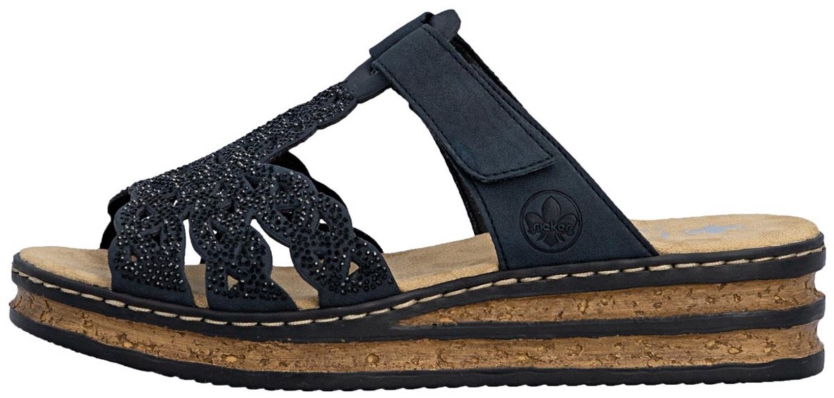 Rieker -Dames - blauw donker - slippers & muiltjes - maat 36