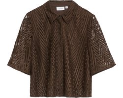 comma - female - Kanten blouse met viscose voering