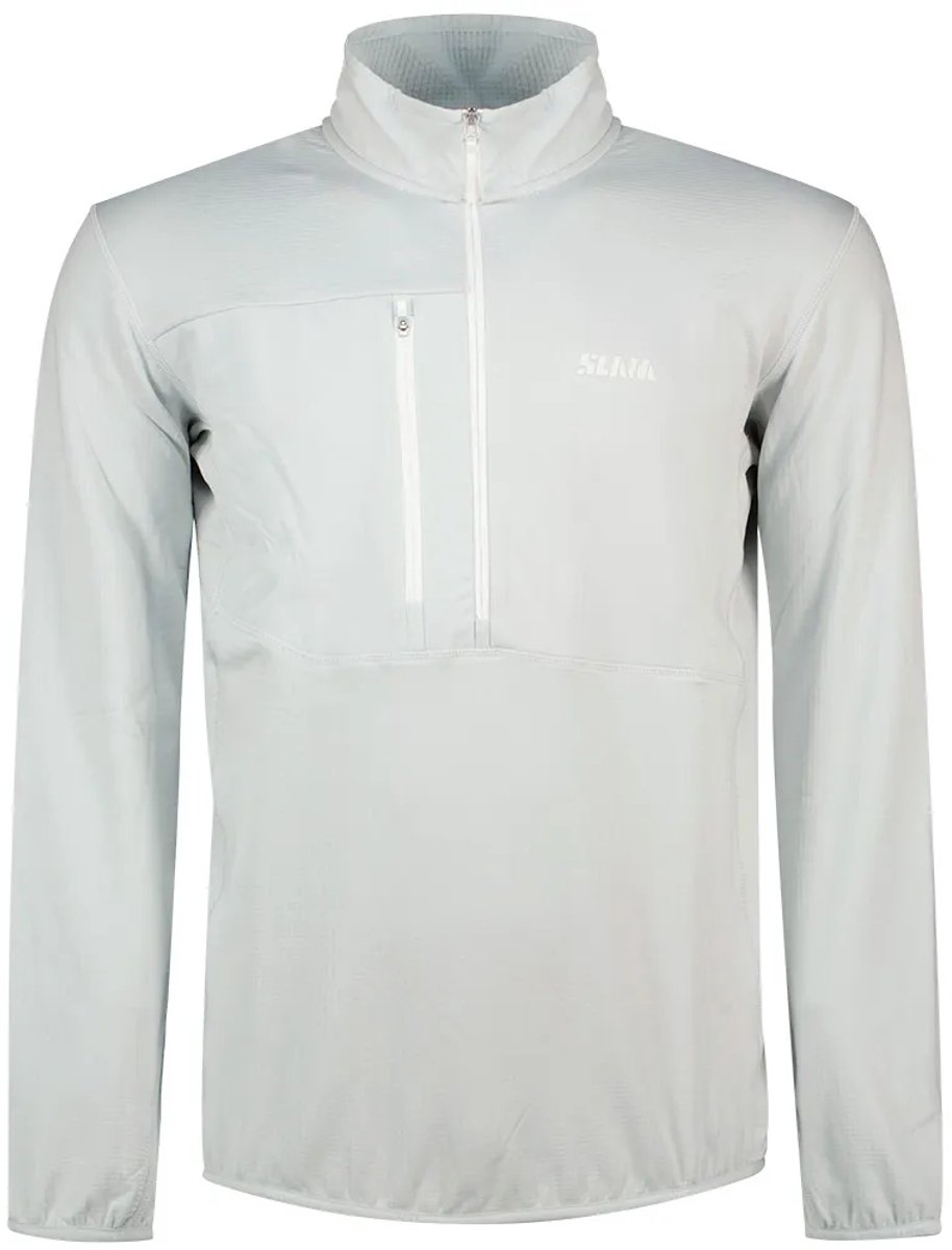 Slam Altura Lgt Grid Fleece Met Halve Rits Man Grijs