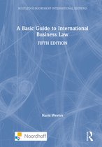 A Basic Guide to International Business Law, Vijfde Editie, door Harm Wevers. De omslag is blauw met witte, wervelende lijnen en tekst.
