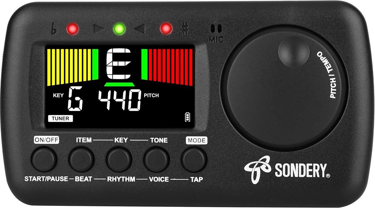 Digitale Metronoom Tuner - 3 in 1 Apparaat - Muziek Oefenen - Oplaadbaar met Vocal Telling