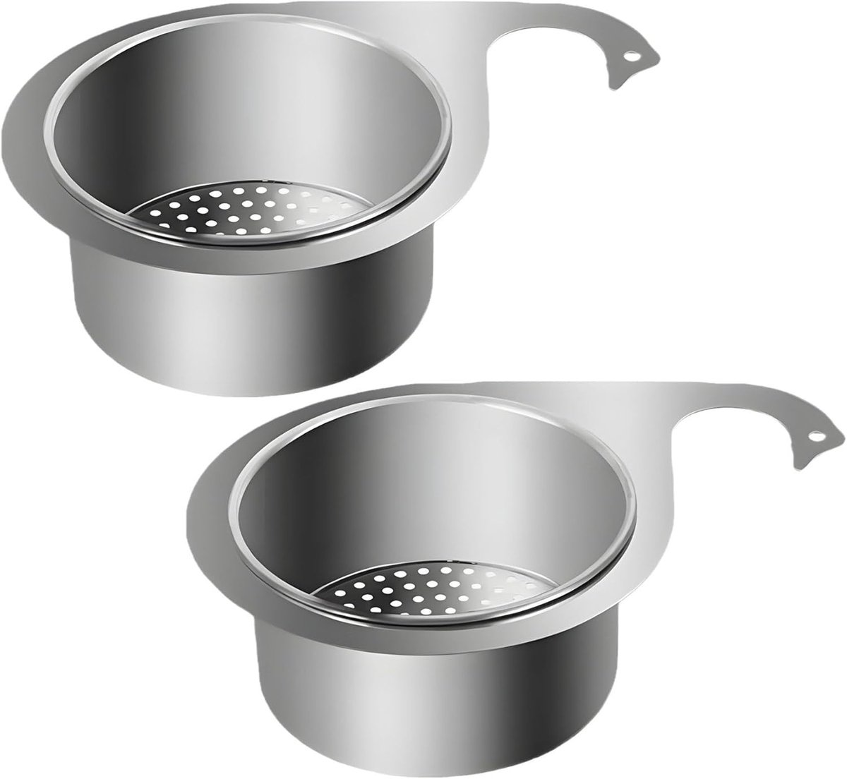 Gootsteen Afvoermand - Keuken Zeef - Water Afvoeren - Verwijderbaar Ontwerp - Zilver