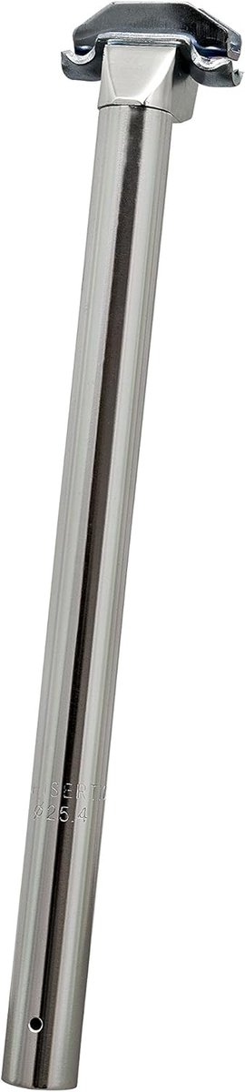 Aluminium Zadelpen - Fiets Zadelbuis - Fiets Montage - Patent Niet-Geveerd - 25.4 x 350 mm - Zilver