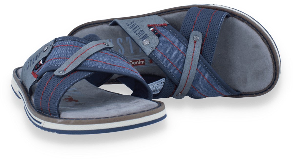 Mustang heren muiltjes blauw