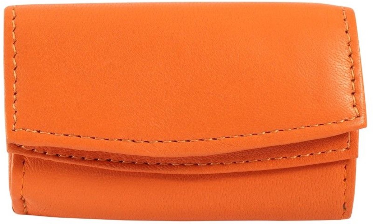 EXCELLANC Excellanc Unisex Portemonnee Nabila echt leer, liggend formaat, 5,2 cm x 8,7 cm