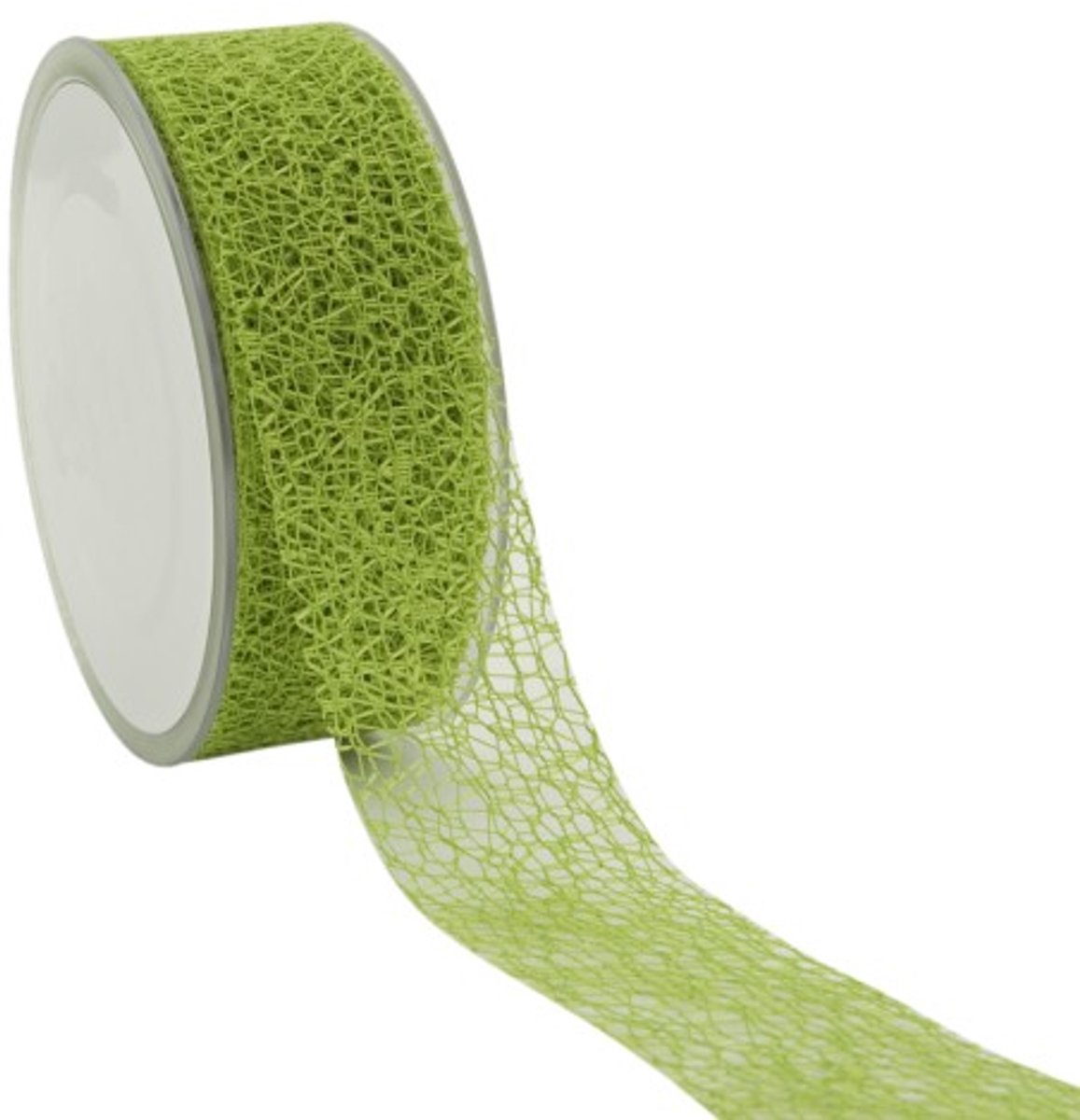 Crispy lint Honeycomb Limegroen 38mm 20mtr