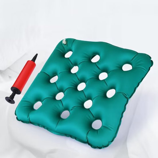 REWYTAZ-2-Pack coussin de siège gonflable - Coussin anti-escarres - Coussin de protection contre les escarres - Vert - Comprend deux pompes à air