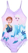 Disney Frozen Badpak Meisjes – Elsa & Anna – Paars – Maat 122/128 – Officiële licentie