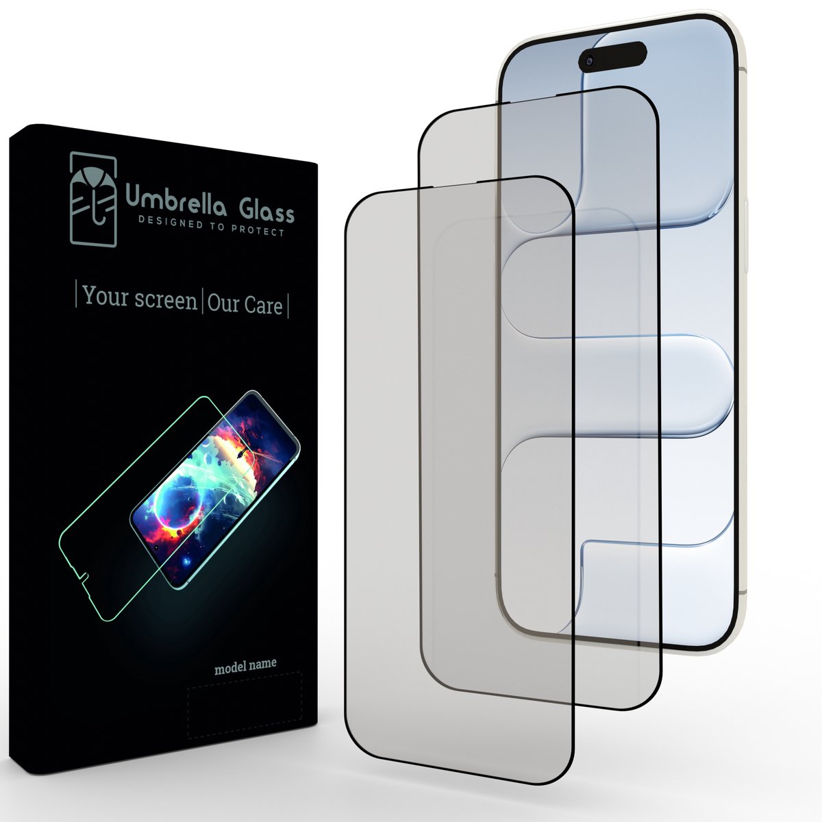 Screenprotector Glas - Geschikt voor iPhone Air - 2.5D Full Cover | Umbrella Glass