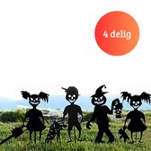 Set van 3 Halloween Outdoor Decoraties 6 Ft Heks Stakes