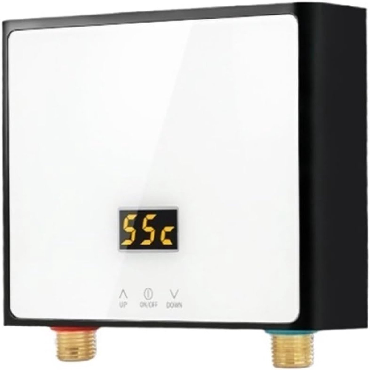 Doorstroomwaterverwarmer Elektrisch - Directe Boiler Wandmontage - Direct Warm Water - LCD Temperatuurdisplay - Mini-behuizing - Wit