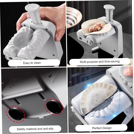 Deegwaren Maker - Automatische Vormer - Snel Hapjes Maken - Eenvoudig In Gebruik - 16x15x10 cm - Wit — afbeelding 2