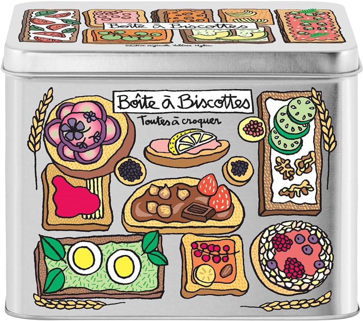 Beschuitdoos Metaal - Koekjesbewaarder - Keuken Opbergen - Vaatwasmachinebestendig - 24 x 18 cm