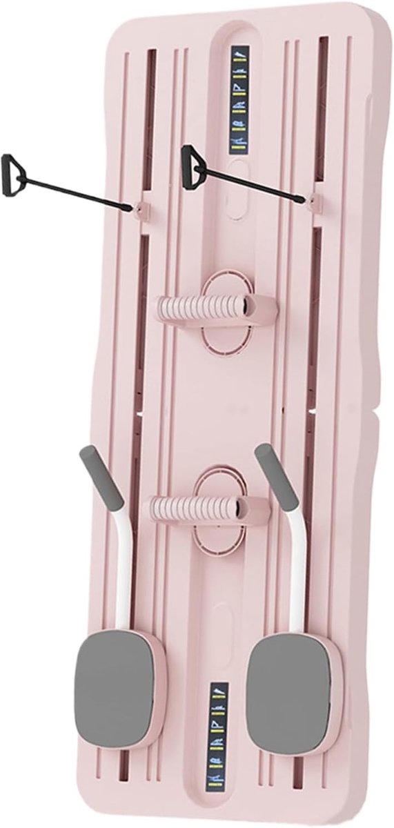 Pilates Bord - Fitness Apparaat - Kernversterking Yoga - Opvouwbaar Draagbaar - 105x40cm - Roze