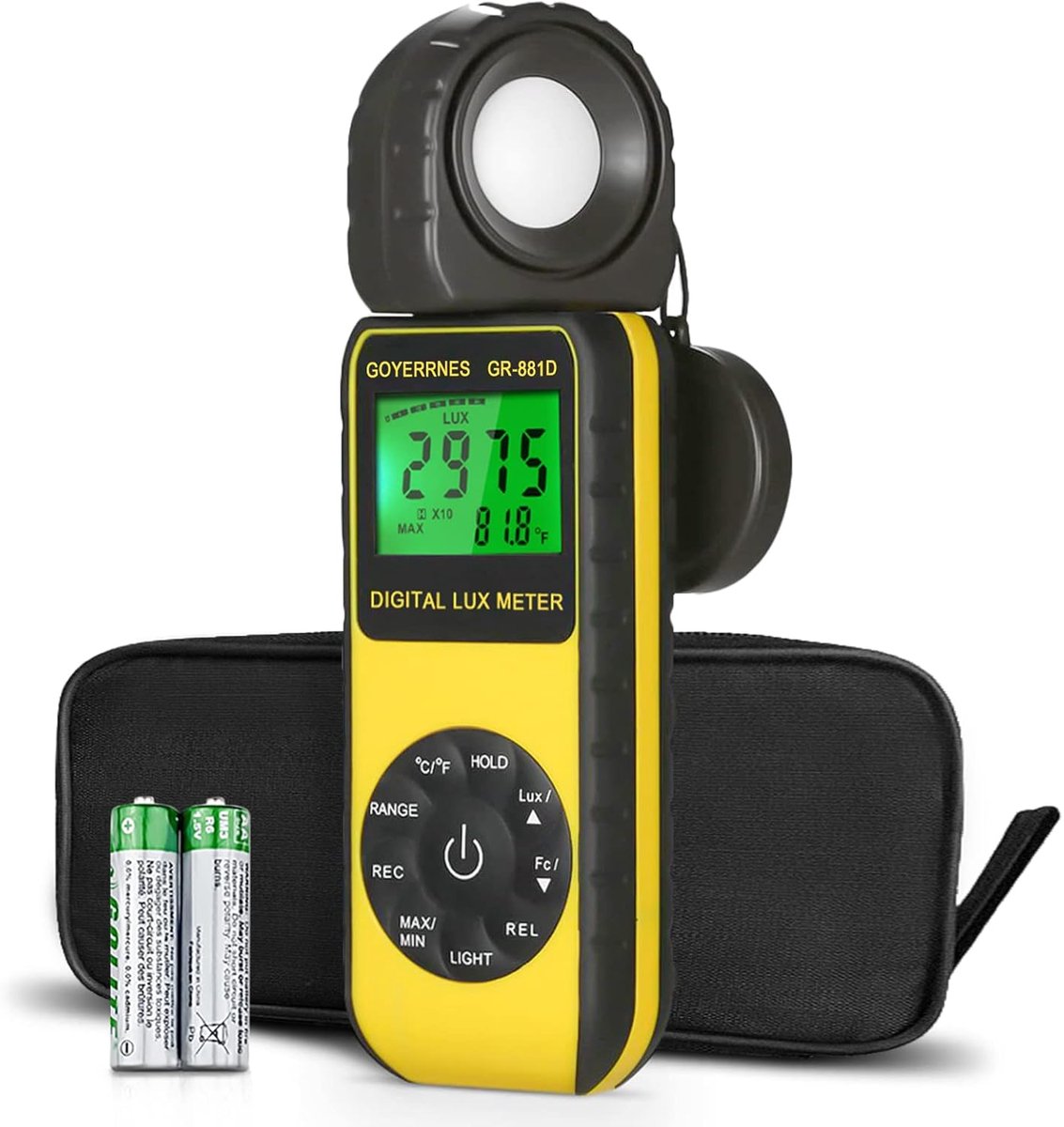 Lichtmeter - Luxmeter Fotometer - Verlichtingsmeting - Hoge Reactiesnelheid - Tot 400.000 Lux
