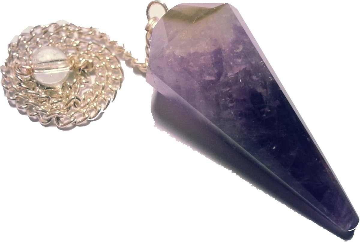 Edelsteen Slinger - Pendel Kristal - Spirituele Ontwikkeling - Echte Edelstenen - 20-25 cm