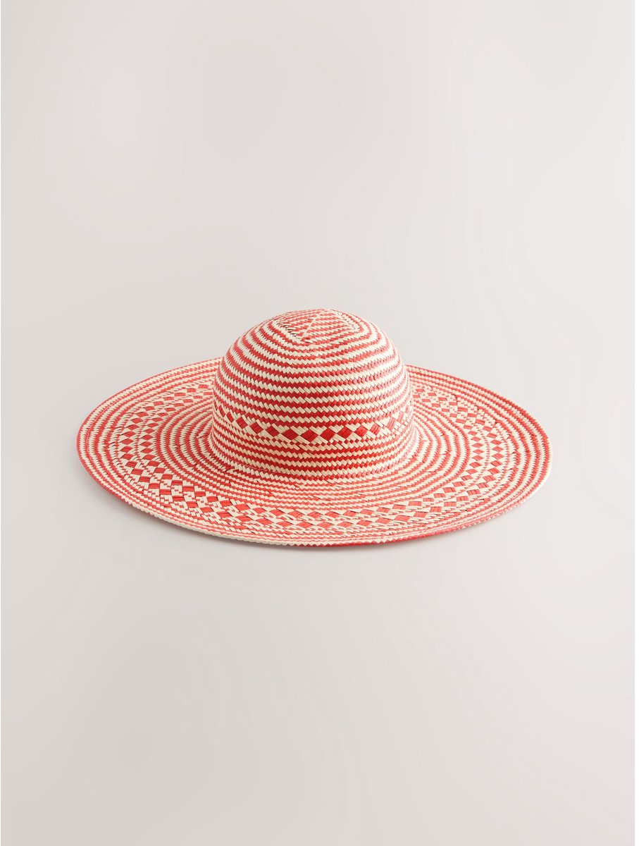 Next - Dames - Grote strohoed van raffia - Roze