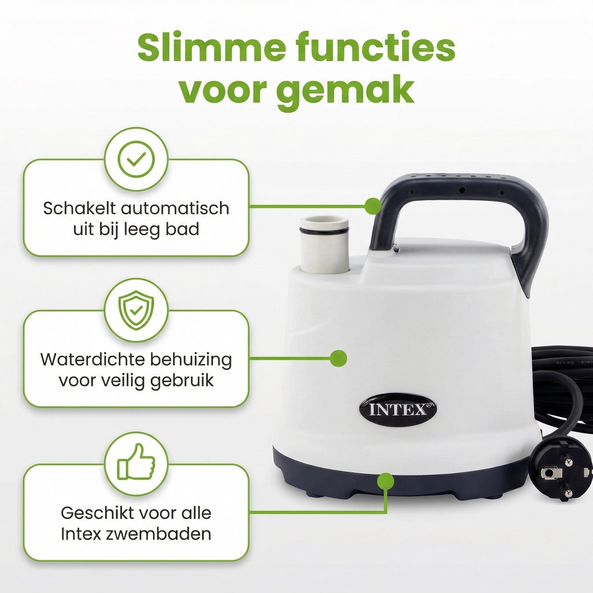 Intex Dompelpomp - 3595 liter per uur - 28606 - Zwembad Leegpompen - Waterpomp Zwembad - Dompelpomp Zwembad - Waterafvoer Zwembad - Zwembad Onderhoud – foto 2