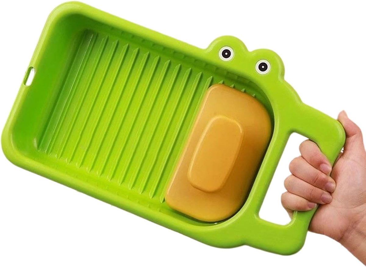 Wasplank - Handwasbord - Snel Kleding Wassen - Krokodilpatroon Textuur - 32x18 cm - Groen
