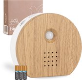 Maristo Era Vogelhuisje met Geluid - Met Bewegingssensor - Vogelgeluiden Huisje met Sensor - 9 Vogel en Natuurgeluiden Voor op Toilet - Bird in a Box - Incl. Batterijen en Plak Spijker - Licht hout