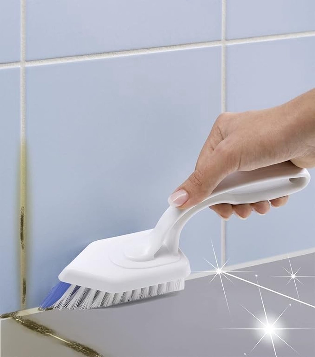 Professionele voegenborstel met comfortgreep voor grondige reiniging