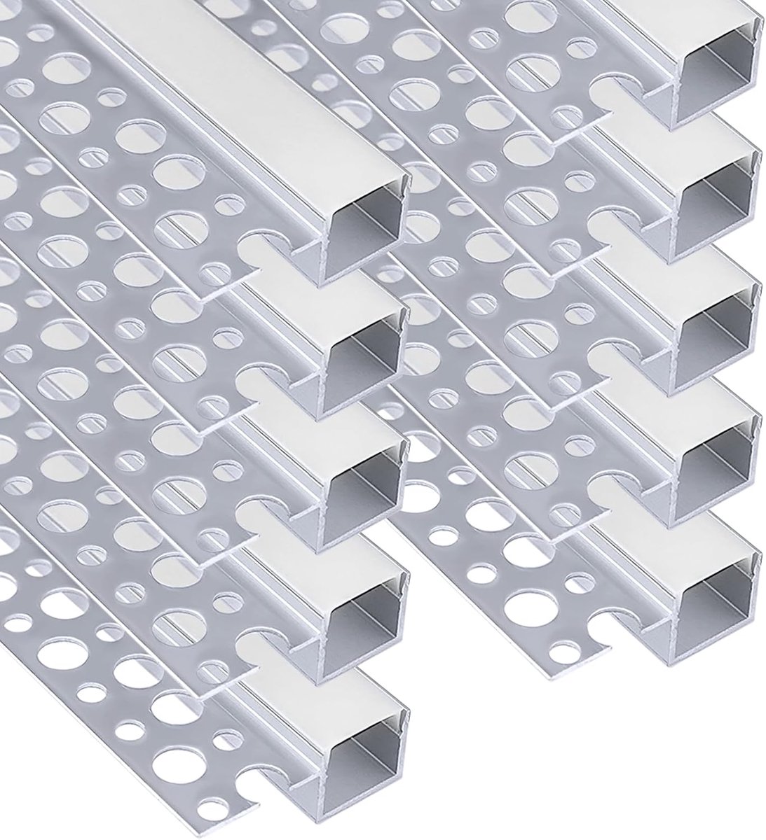 LED Profiel - Aluminium Kanaal - Inbouw Verlichting - Naadloze Integratie - 1 Meter - Zilver Wit