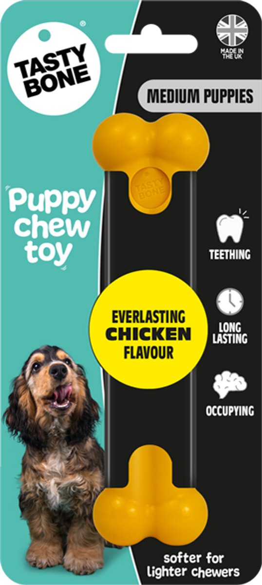 TastyBone Puppy Chew Medium Chicken – Kauwspeeltje voor puppy’s – Kipsmaak – Sterk & duurzaam nylon
