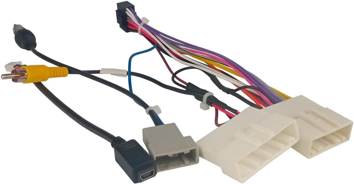 Auto Adapter - ISO Interface - Radio Installatie - Camera Herstel - 1.02mm Draad - Zwart