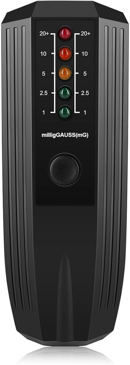 Stralingsdetector - EMF Gauss-meter - Ghost Hunting - Draagbare Magneetvelddetector - 5 LED - Zwart