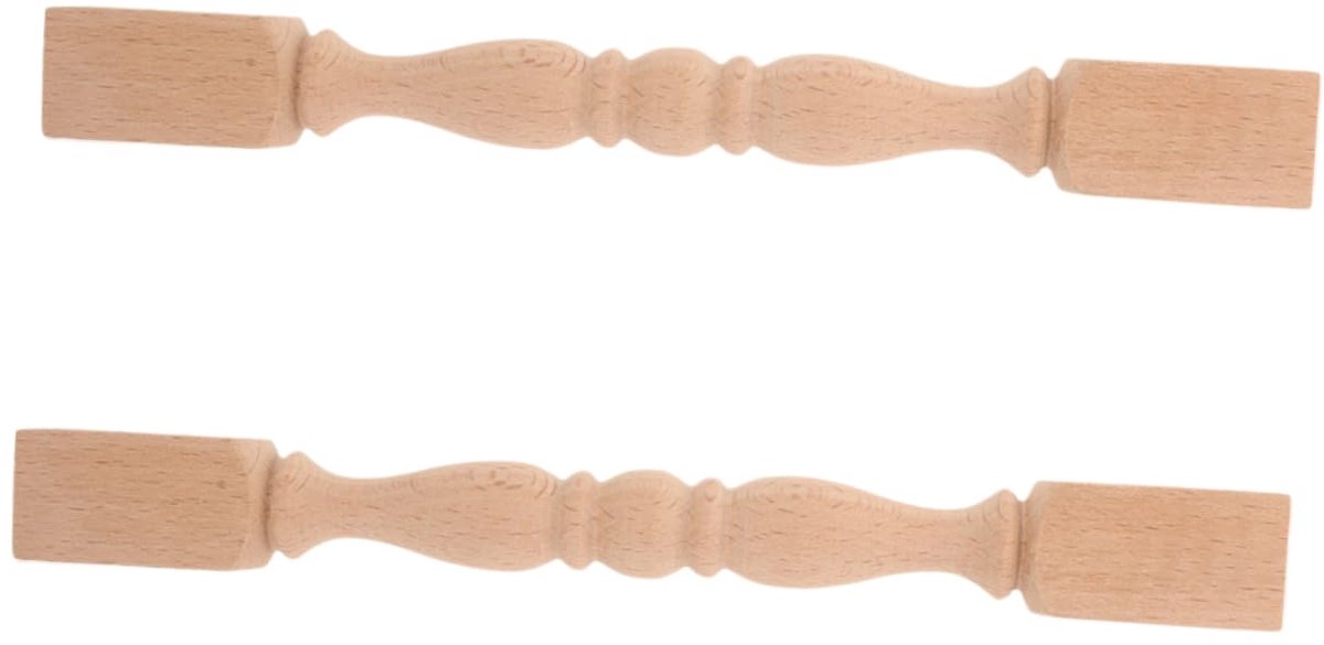 Houten Balusters - Decoratieve Palen - Trap Decoratie - Uniek Snijwerk Ontwerp - 24 cm Len