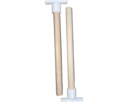 Vogelkooi Zitstokken - Houten Baars - Kooi Inrichting - Eenvoudige Twist Fit - 20cm Lengte