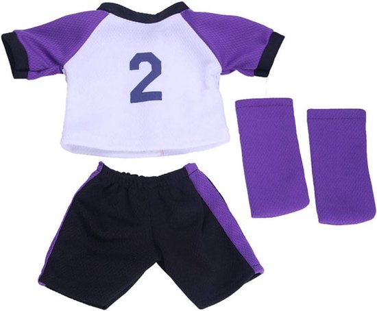 Pop Kleding - Poppenoutfits Poppenkostuum - Poppen aankleden - Casual sport stijl - 46cm poppen - Paars van POP — afbeelding 3