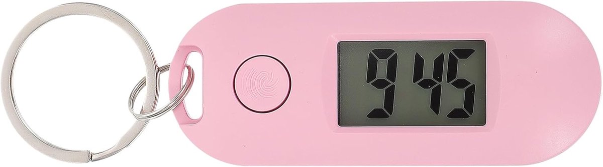 Sleutelhanger Klok - Zakhorloge Dames - Zorg Beroep - Helder Digitaal Scherm - 6.5 x 2.5 cm - Wit