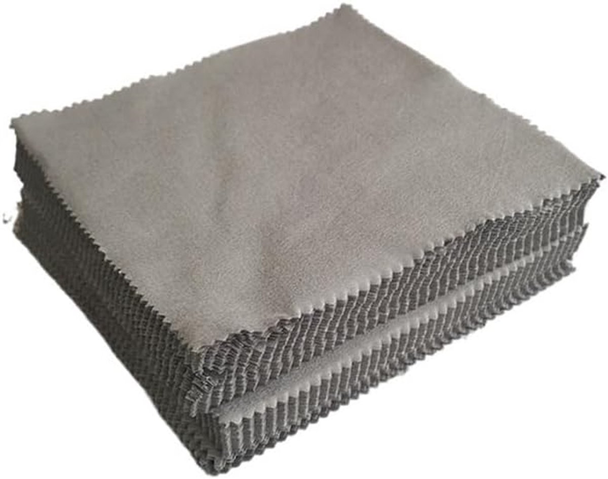 Microfiber Doekjes - Reinigingsdoekjes Lens - Schoonmaken Electronica - Zeer Zacht Materiaal - 15x15 Cm - Grijs