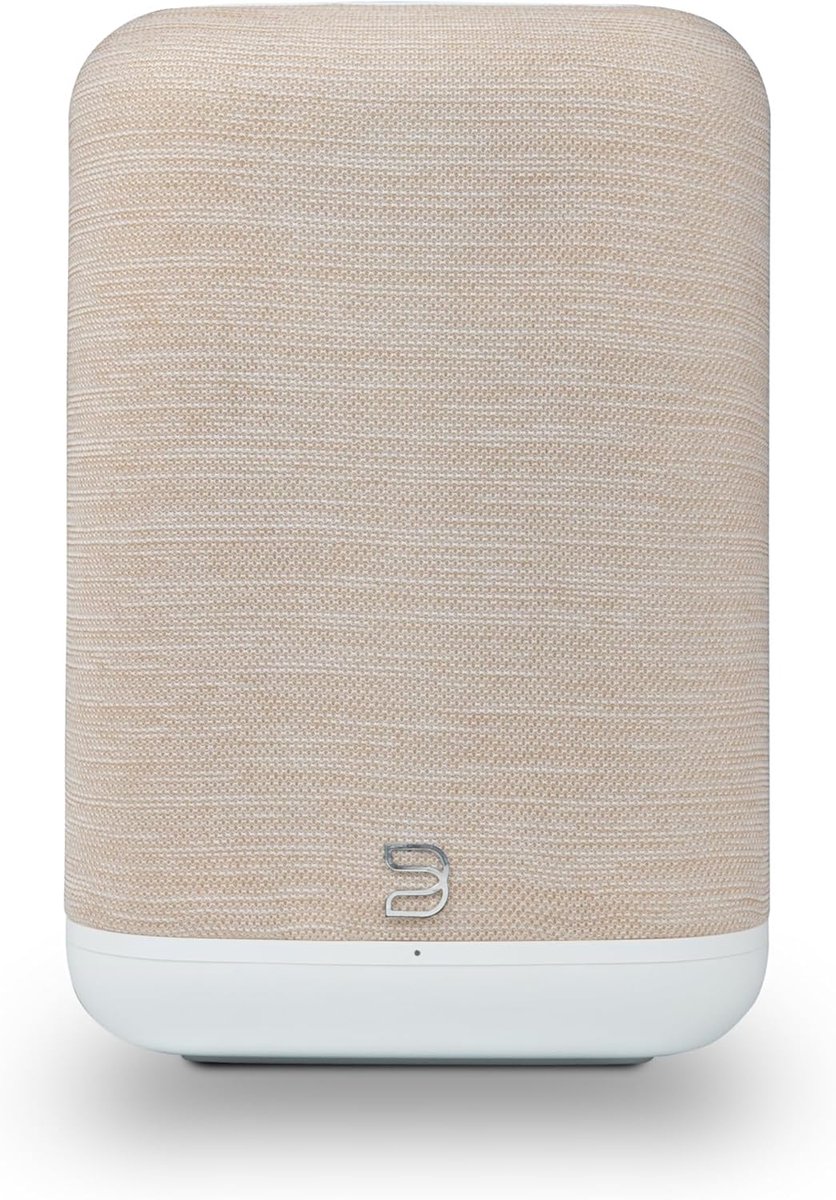 Draagbare Muziekbox - Hi-Res Speaker - Multiroom Audio - App Bediening - 20cm Hoog - Wit Tan