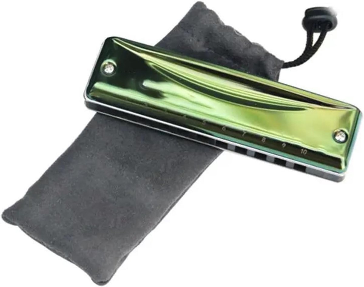 Mondharmonica - Blues Instrument - Muziek Maken - 10 Gaten - 15 x 10 x 8 cm - E