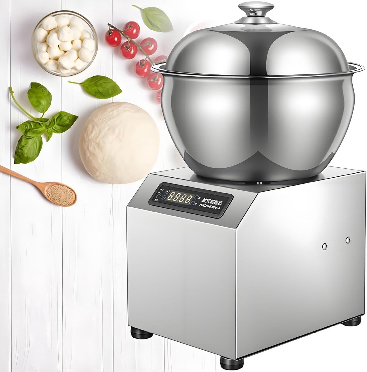 Deegmixer Elektrische Kneedmachine Brood Pizza Deeg Maken Dubbele Rotatie Timer 8KG Capaciteit