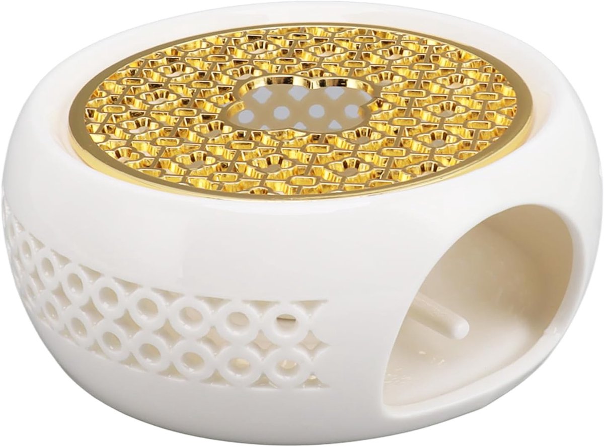 Thee Verwarmer - Theelicht Houder - Thee Warm Houden - Duurzaam Porselein - 15cm Diameter
